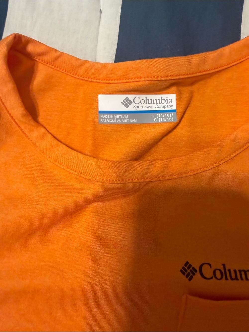 Columbia Kids Orange Long-Sleeve Pocket Tee